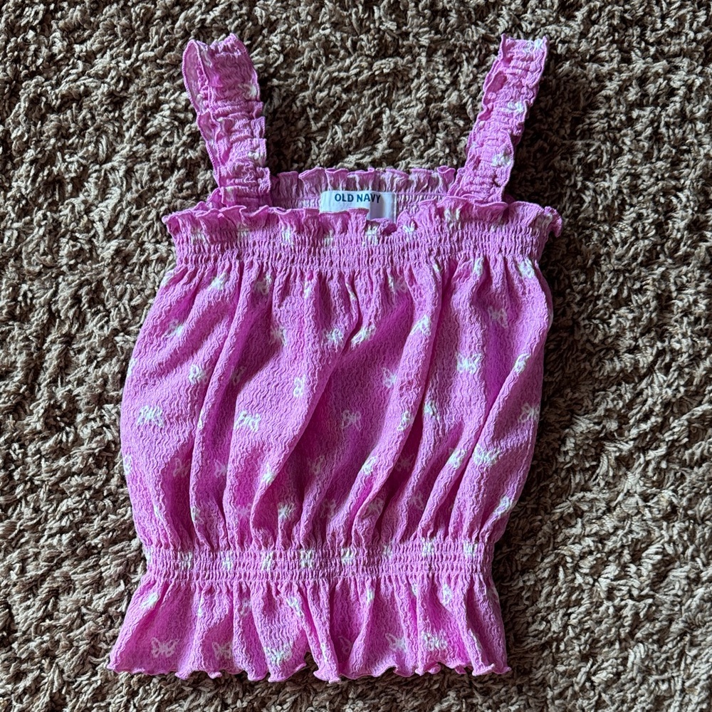 Old Navy Pink Ruffled Tank
